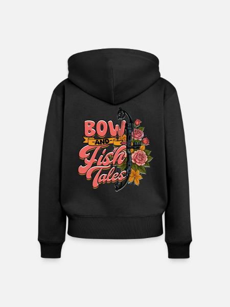 Bogenfischer Bogenfischen Bogenangeln - Frauen Premium Bio Zip Hoodie - Schwarz