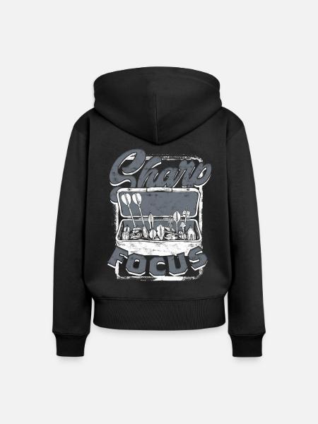 Bogenfischer Bogenfischen Bogenangeln - Frauen Premium Bio Zip Hoodie - Schwarz