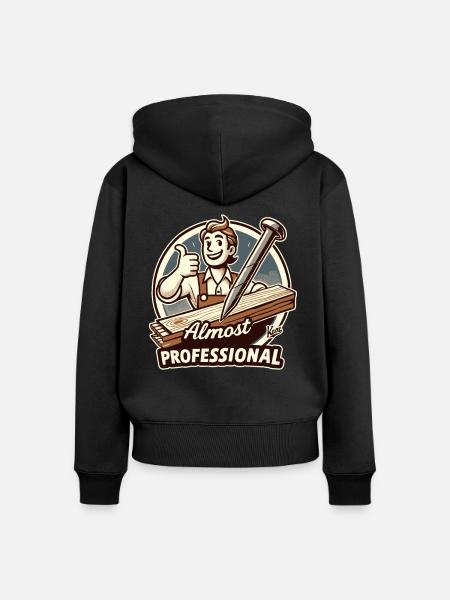 Fast Profi: DIY-Heimwerker - Frauen Premium Bio Zip Hoodie - Schwarz