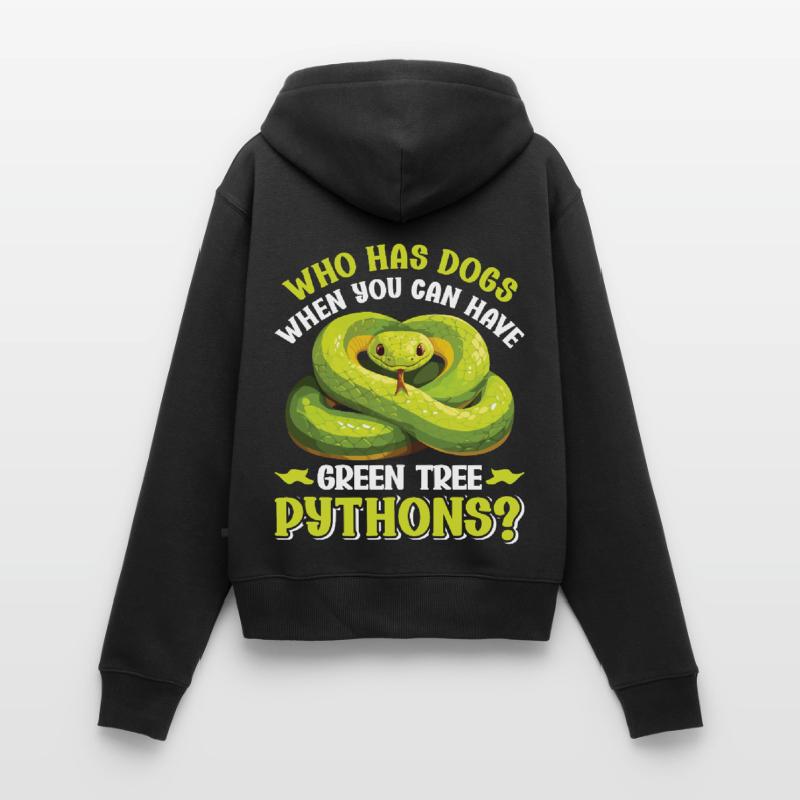 Green Tree Python Women's Premium Organic Zip Hoodie