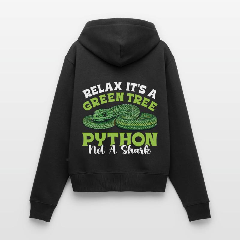 Green Tree Python Women's Premium Organic Zip Hoodie
