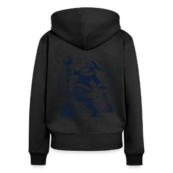 Funny Santa Claus Pole Dance Fun - Women's Premium Organic Zip Hoodie - black - Back - Julia (174cm)