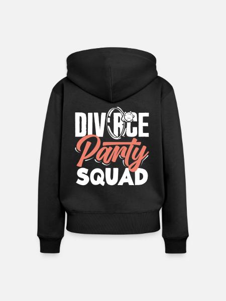 Scheidung Party Squad Feier Scheidung - Frauen Premium Bio Zip Hoodie - Schwarz