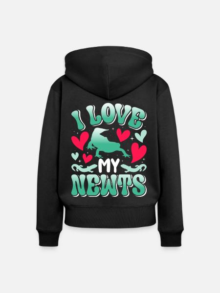 Molch - Frauen Premium Bio Zip Hoodie - Schwarz