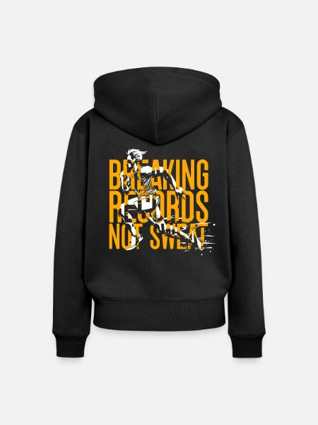 Sprint Leichtathletik Sprinten - Frauen Premium Bio Zip Hoodie - Schwarz