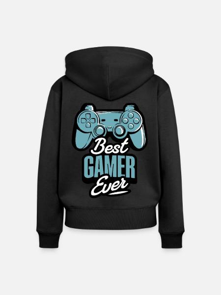 Gamer Gaming Geschenk - Frauen Premium Bio Zip Hoodie - 