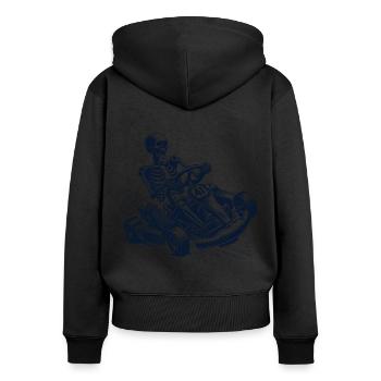 Skeleton Racer Go-Kart Adventure - Women's Premium Organic Zip Hoodie - black - Back - Julia (174cm)