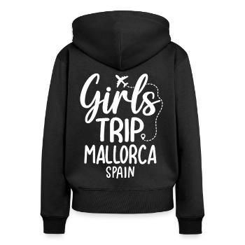 Mallorca Girls Trip Spain - Women's Premium Organic Zip Hoodie - black - Back - Julia (174cm)