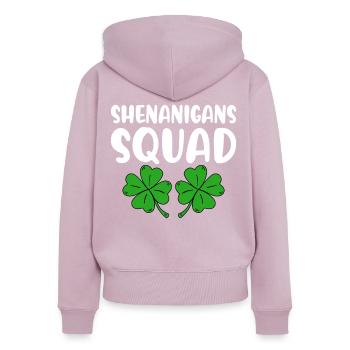 Shenanigans Squad - Women's Premium Organic Zip Hoodie - dusky pink - Back - Julia (174cm)