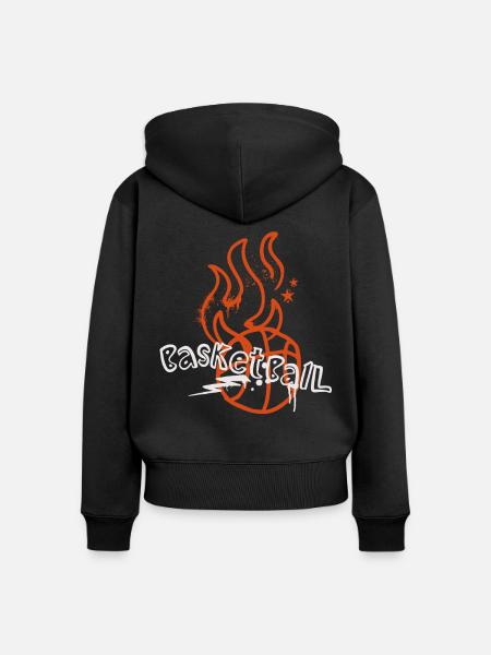 Basketball Basketballer - Frauen Premium Bio Zip Hoodie - Schwarz