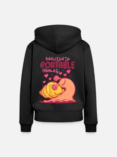 Muschelsammler Muscheln - Frauen Premium Bio Zip Hoodie - Schwarz