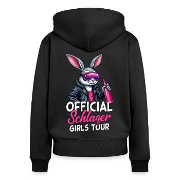 Visite officielle des filles Schlager - Sweat à capuche zippé Premium bio Femme - noir - Dos - Julia (174cm)