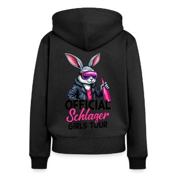 Visite officielle des filles Schlager - Sweat à capuche zippé Premium bio Femme - noir - Dos - Julia (174cm)
