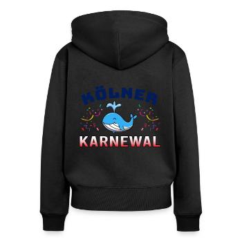 Carnaval de CologneCarnavalWAL - Sweat à capuche zippé Premium bio Femme - noir - Dos - Julia (174cm)