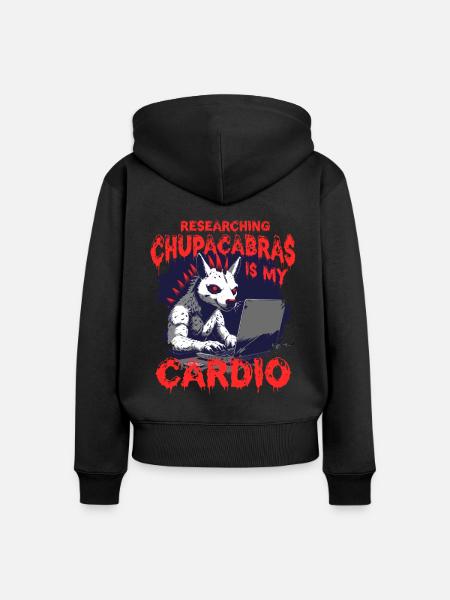 Chupacabra Kryptid Kryptozoologie - Frauen Premium Bio Zip Hoodie - Schwarz