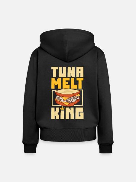 Tuna Melt Sandwich King - Frauen Premium Bio Zip Hoodie - Schwarz
