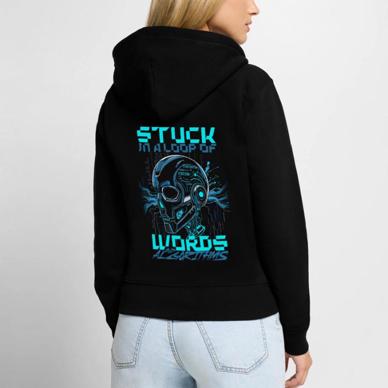 Computational Linguist Words And Algorithms Women's Premium Organic Zip Hoodie