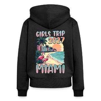 Girls Trip Miami 2027 - Women's Premium Organic Zip Hoodie - black - Back - Julia (174cm)