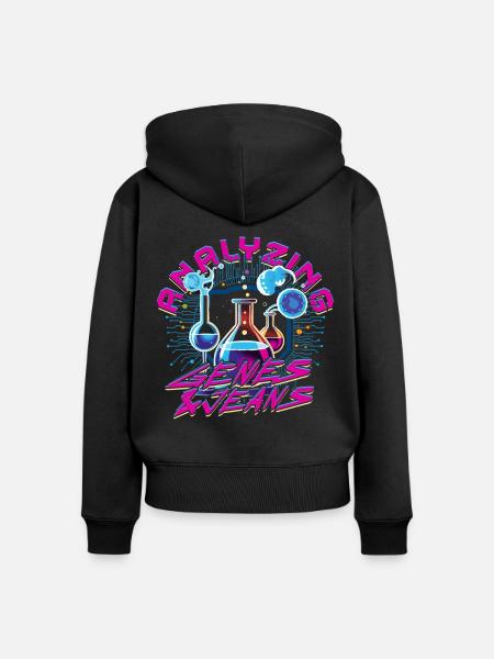Bioinformatics Analyst - Frauen Premium Bio Zip Hoodie - Schwarz