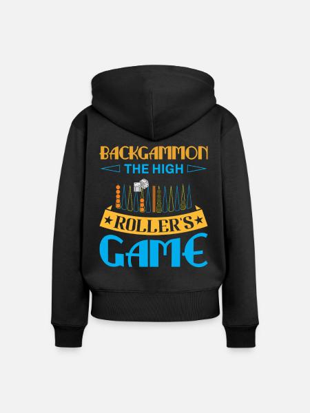 Backgammon Spiel - Frauen Premium Bio Zip Hoodie - 