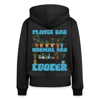 Plant Lover Gardening Dad Plants - Frauen Premium Bio Zip Hoodie - Schwarz - Hinten - Julia (174cm)