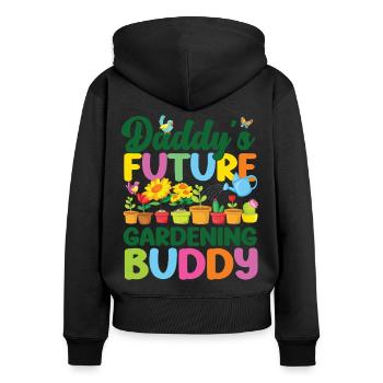 Plant Lover Gardening Toddler - Frauen Premium Bio Zip Hoodie - Schwarz - Hinten - Julia (174cm)