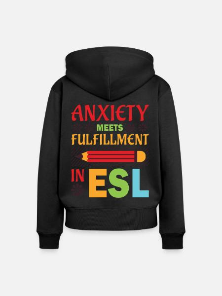 ESL-Lehrer ESL Unterricht - Frauen Premium Bio Zip Hoodie -