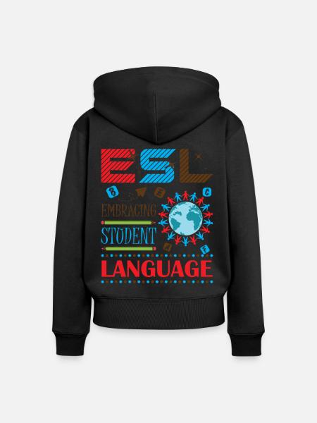 ESL-Lehrer ESL Unterricht - Frauen Premium Bio Zip Hoodie -