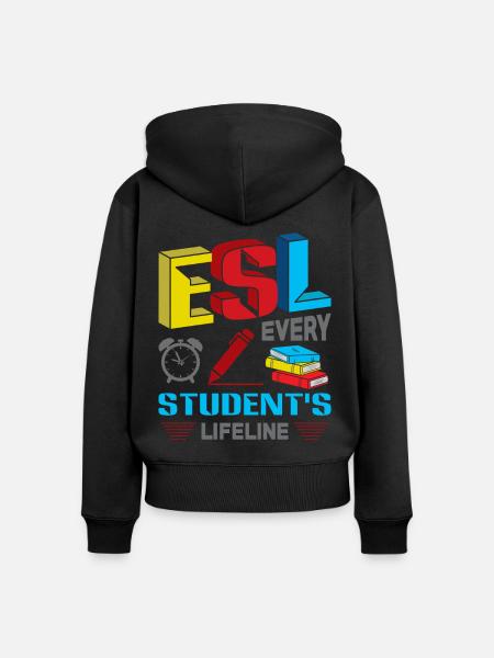 ESL-Lehrer ESL Unterricht - Frauen Premium Bio Zip Hoodie - 