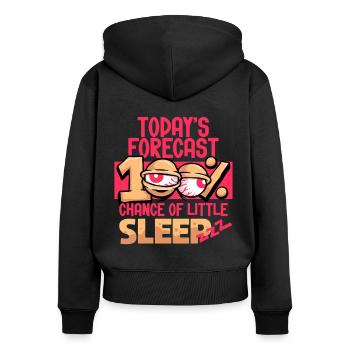 Infirmière psychiatrique - Sweat à capuche zippé Premium bio Femme - noir - Dos - Julia (174cm)