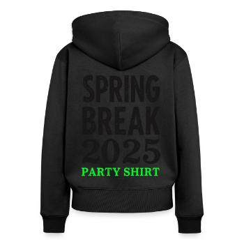 Spring Break 2025 Party Shirt - Women's Premium Organic Zip Hoodie - black - Back - Julia (174cm)