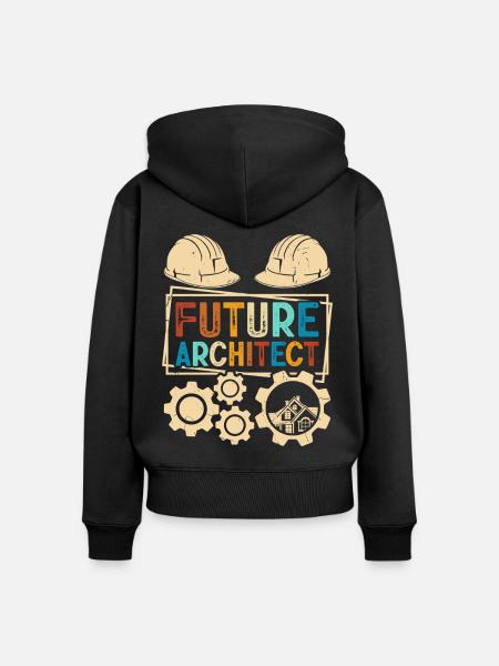 Architekt - Frauen Premium Bio Zip Hoodie - Schwarz