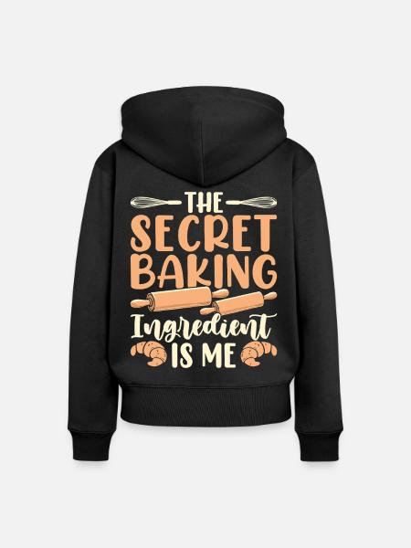 Backen Bäcker Bäckerei - Frauen Premium Bio Zip Hoodie - Schwarz