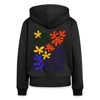 Matisse Inspires: Abstract Plant Pattern Colorful - Women's Premium Organic Zip Hoodie - black - Back - Julia (174cm)