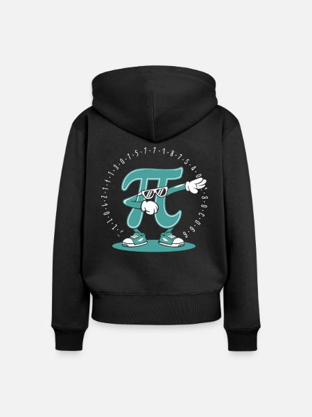 Pi Mathe - Frauen Premium Bio Zip Hoodie - Schwarz