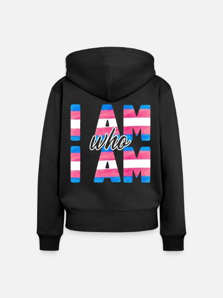 Transgender Trans LGBT Pride - Frauen Premium Bio Zip Hoodie - Schwarz