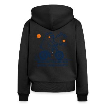 Vélo VTT Mountain Bike Club Retro - Sweat à capuche zippé Premium bio Femme - noir - Dos - Julia (174cm)