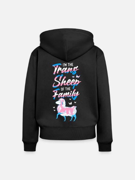 Transgender Trans LGBT Pride - Frauen Premium Bio Zip Hoodie - Schwarz