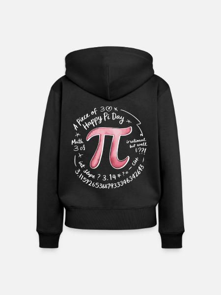 Pi - Frauen Premium Bio Zip Hoodie - Schwarz