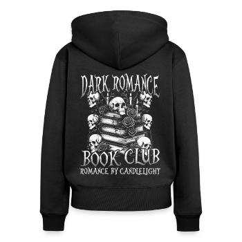 Dark Romance Book Club Romance By Candlelight - Frauen Premium Bio Zip Hoodie - Schwarz - Hinten - Julia (174cm)