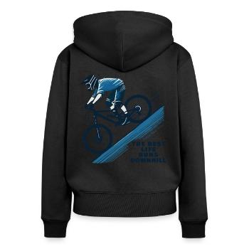 Bike Downhill Life Best Ride - Women's Premium Organic Zip Hoodie - black - Back - Julia (174cm)