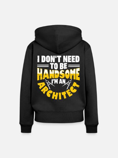 Architekt - Frauen Premium Bio Zip Hoodie - Schwarz