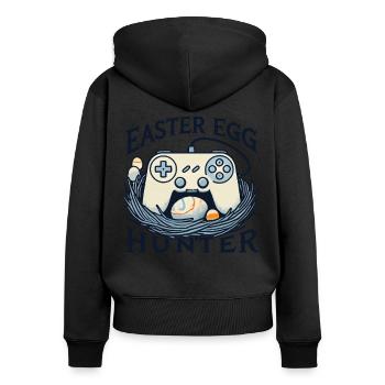 Easter Egg Jäger Gaming Controller Kunst - Frauen Premium Bio Zip Hoodie - Schwarz - Hinten - Julia (174cm)