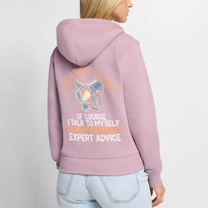 Technicien d’éclairage Technicien d’éclairage Technique d’éclairage Sweat à capuche zippé Premium bio Femme