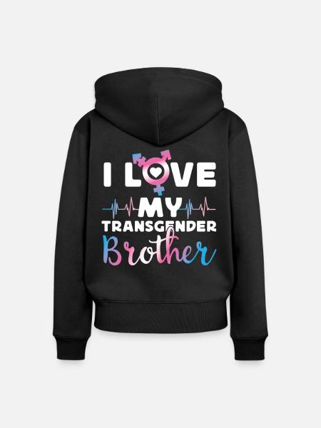 Transgender Trans LGBT Pride - Frauen Premium Bio Zip Hoodie - Schwarz