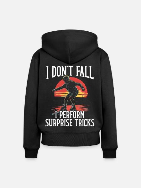 Inline Skating Rollerblading Inline Skates - Frauen Premium Bio Zip Hoodie - Schwarz