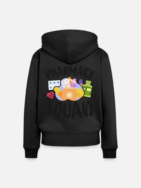 Pharmacy Tech Technician - Frauen Premium Bio Zip Hoodie - Schwarz
