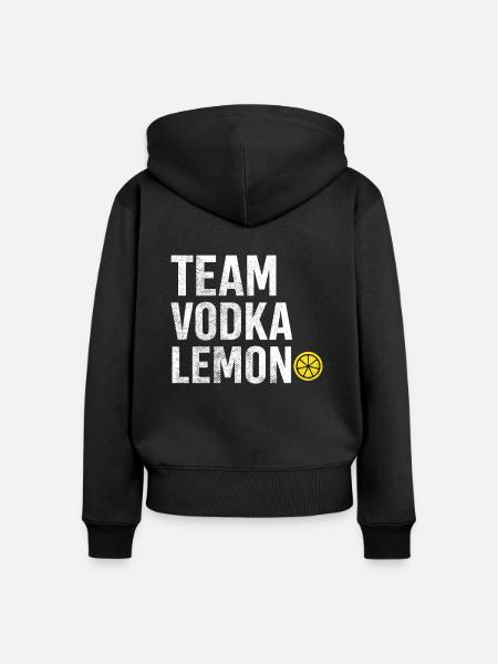 Team Vodka Lemon - Frauen Premium Bio Zip Hoodie - Schwarz