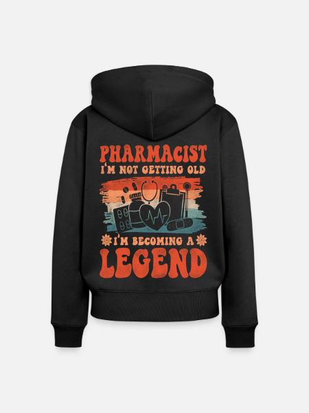 Pharmacy Tech Technician - Frauen Premium Bio Zip Hoodie - Schwarz