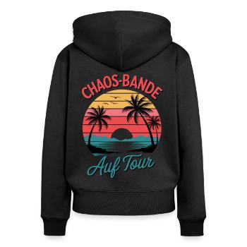 Familienurlaub Urlaub Strand Sommerurlaub Familie - Frauen Premium Bio Zip Hoodie - Schwarz - Hinten - Julia (174cm)